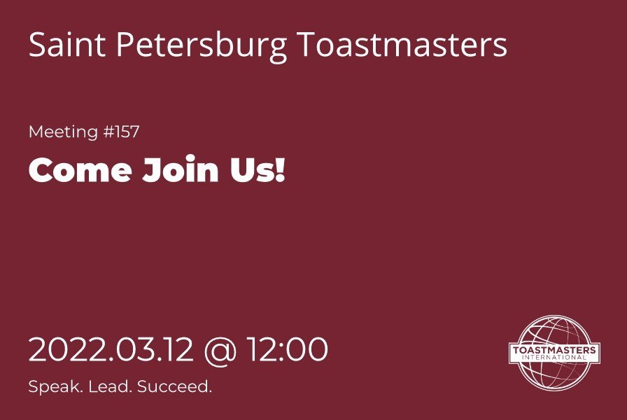 Toastmasters Meeting #157