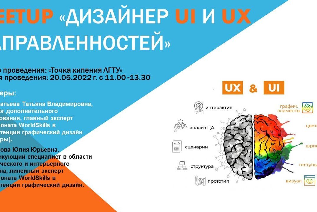 Meetup "Дизайнер UI и UX направленностей"