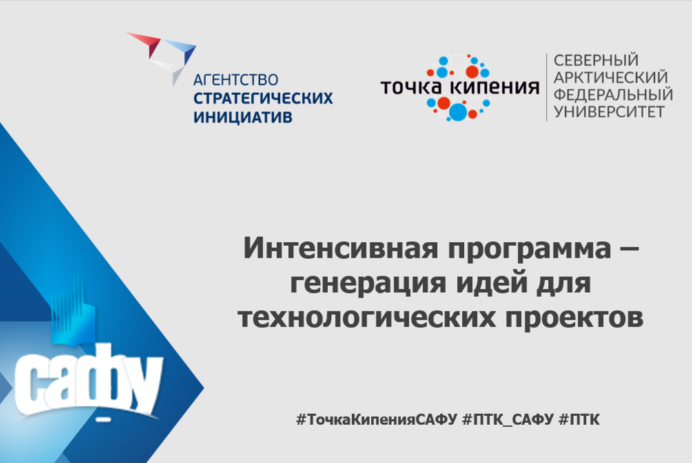 Интенсивная программа – генерация идей для технологических проектов