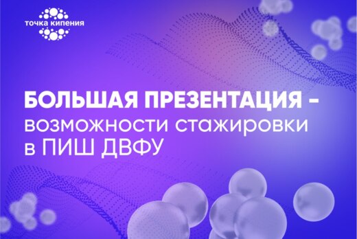 Большая презентация - возможности стажировки в ПИШ ДВФУ