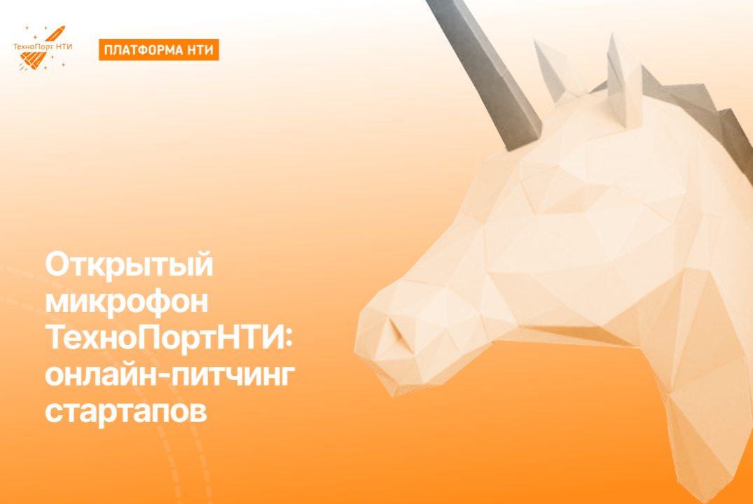 Открытый микрофон ТехноПортНТИ: онлайн-питчинг стартапов