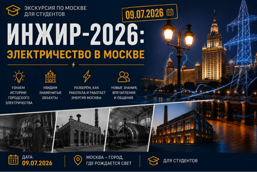 ИНЖИР-2026: Экскурсия “Электричество в Москве”