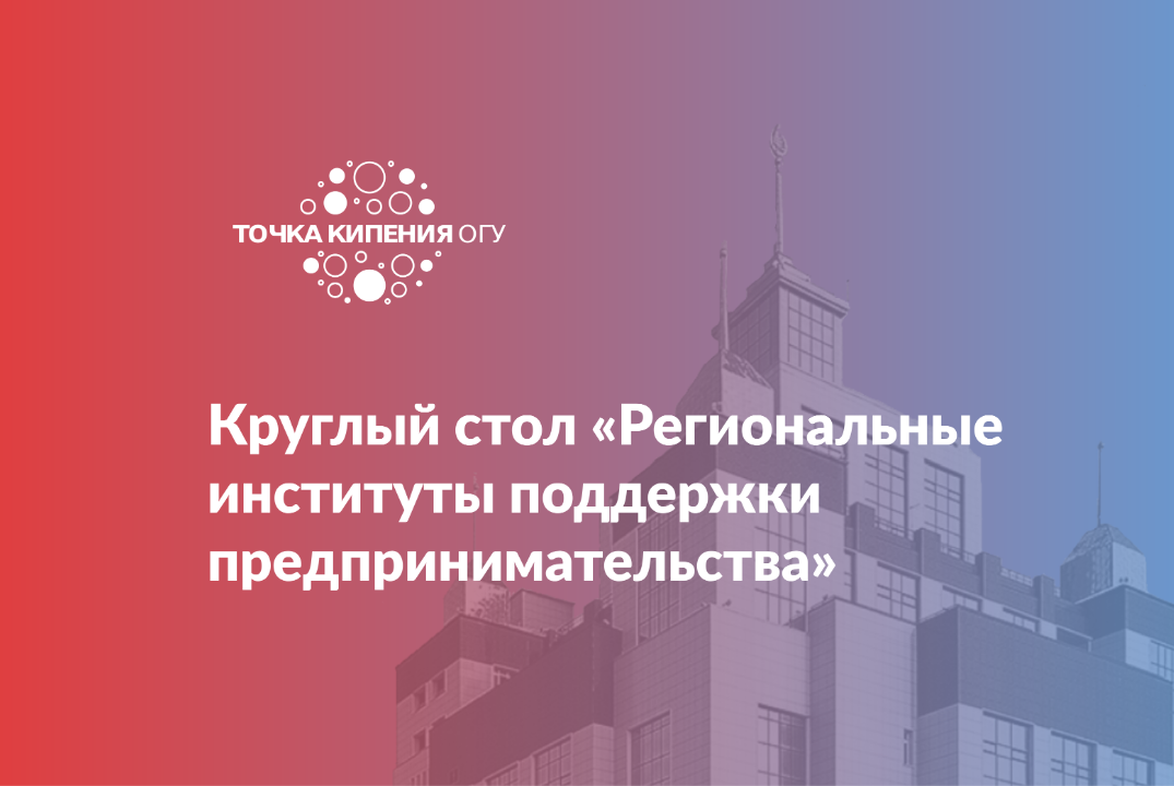 Круглый стол «Региональные институты поддержки предприним...