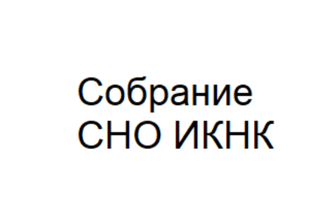 Собрание СНО ИКНК