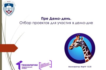 Пре демо-день (Отбор проектов для участия в демо-дне) 12.25