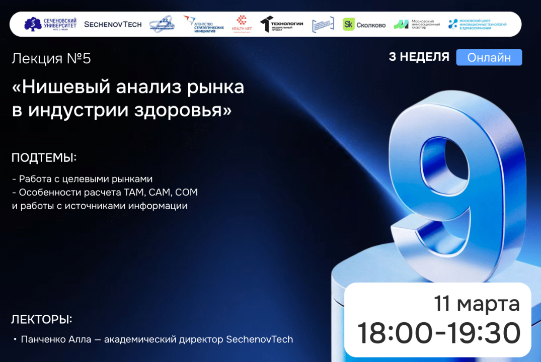 SechenovTech – 9 сезон / Лекция №5 "Анализ рынка" #АП