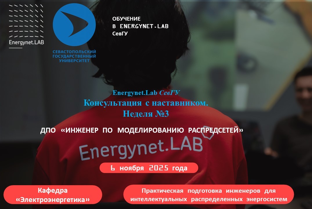 Energynet.Lab СевГУ. "Консультация с наставником" Неделя...