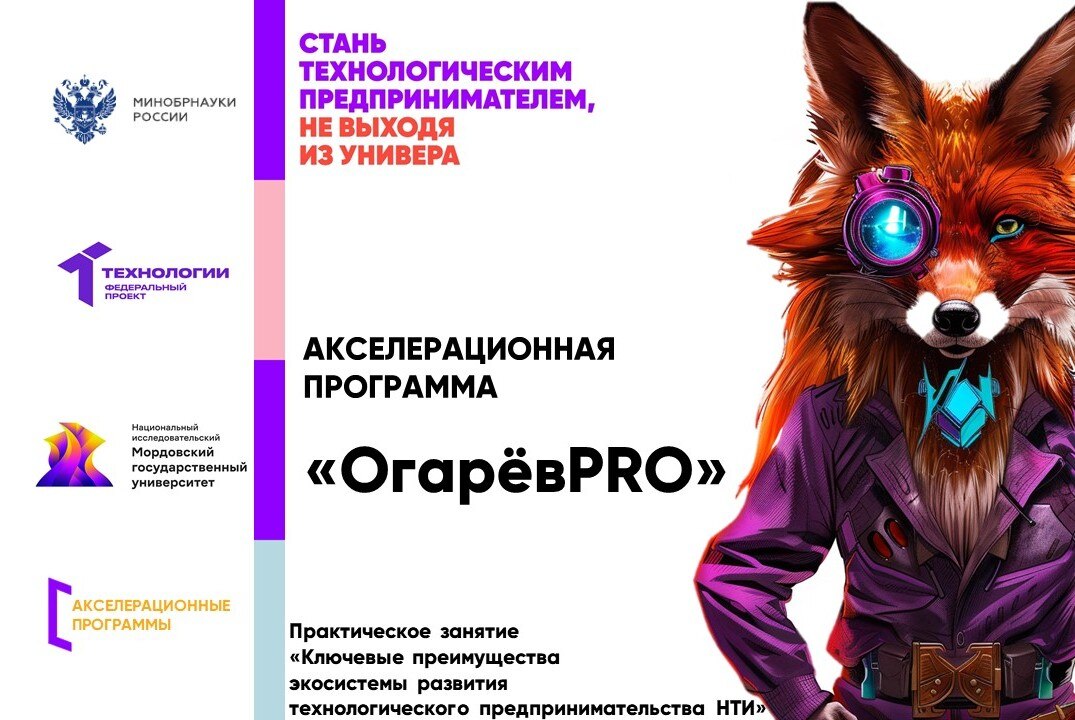 Практическое занятие «Ключевые преимущества экосистемы развития технологического предпринимательства НТИ»