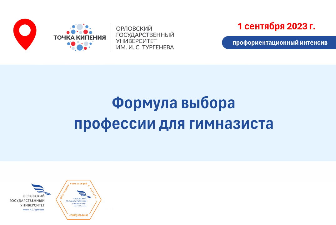 Формула выбора профессии для гимназиста