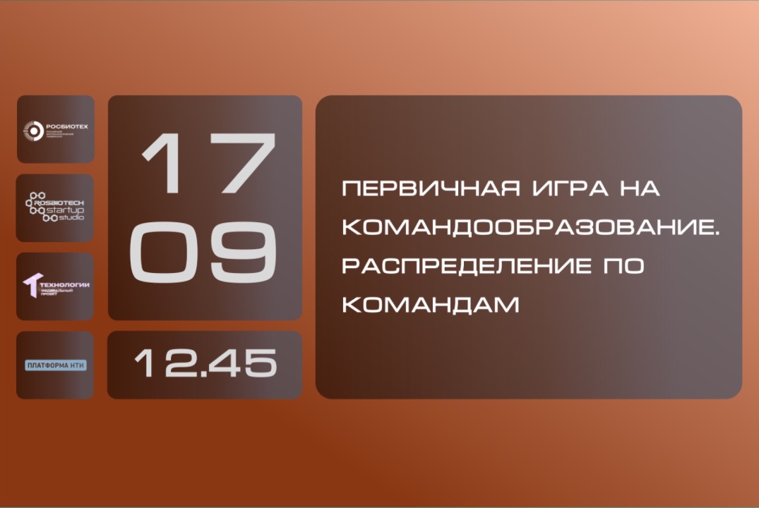 Первичная игра на командообразование. Распределение по командам