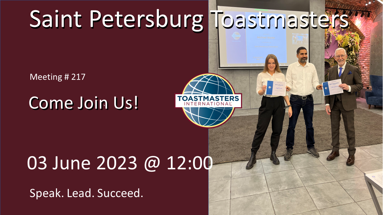 Toastmasters Meeting #217