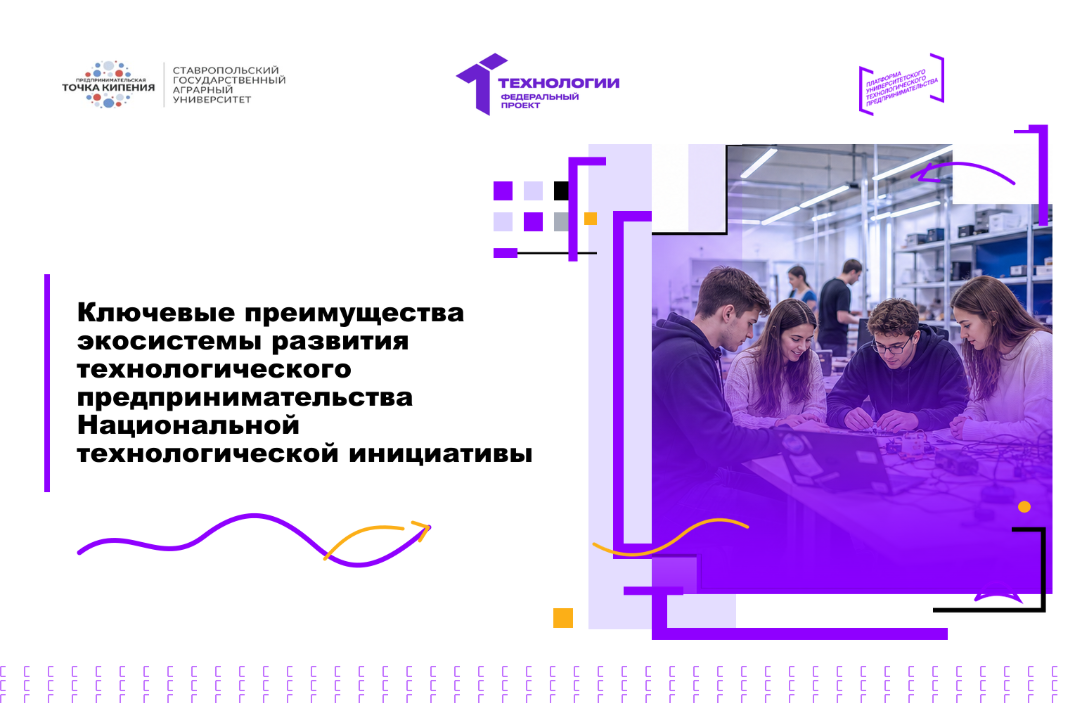 Ключевые преимущества экосистемы развития технологического предпринимательства Национальной технологической инициативы