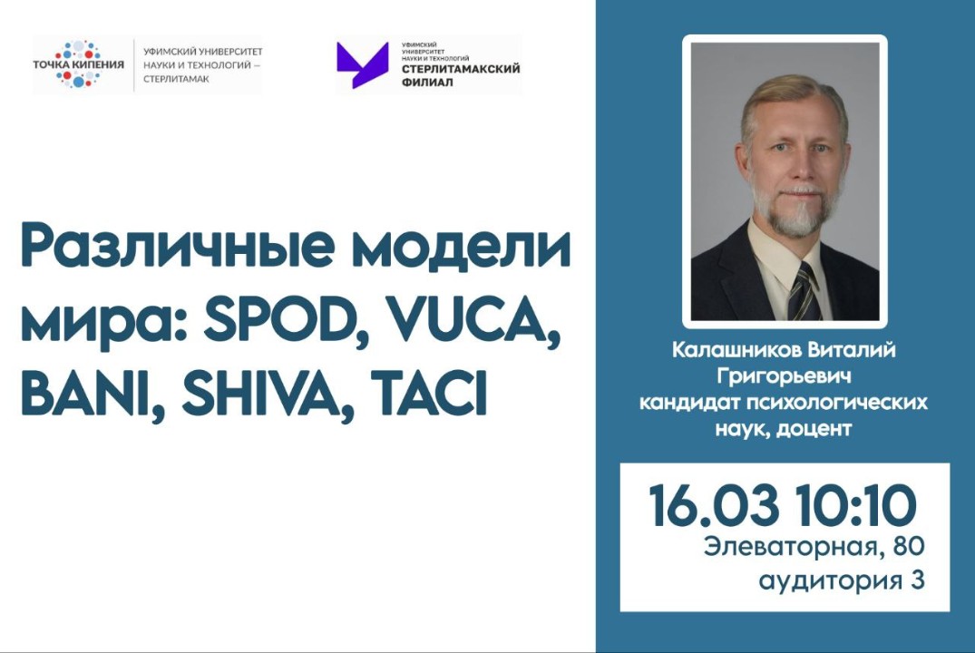 Различные модели мира: SPOD, VUCA, BANI, SHIVA, TACI