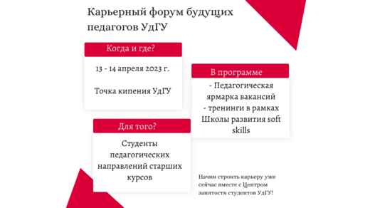 Карьерный форум для будущих педагогов