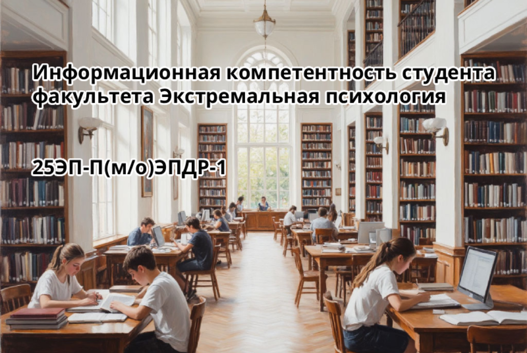Информационная компетентность студента факультета Экстремальная психология | 25ЭП-П(м/о)ЭПДР-1