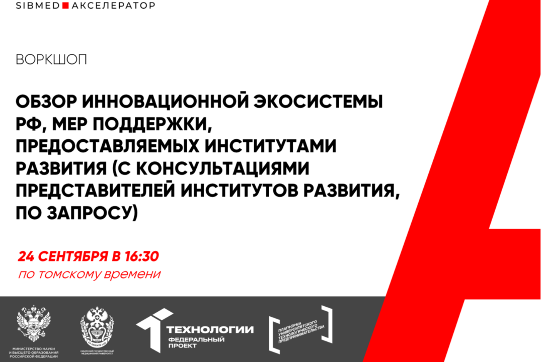 Обзор инновационной экосистемы РФ, мер поддержки, предоставляемых институтами развития (с консультациями #АП