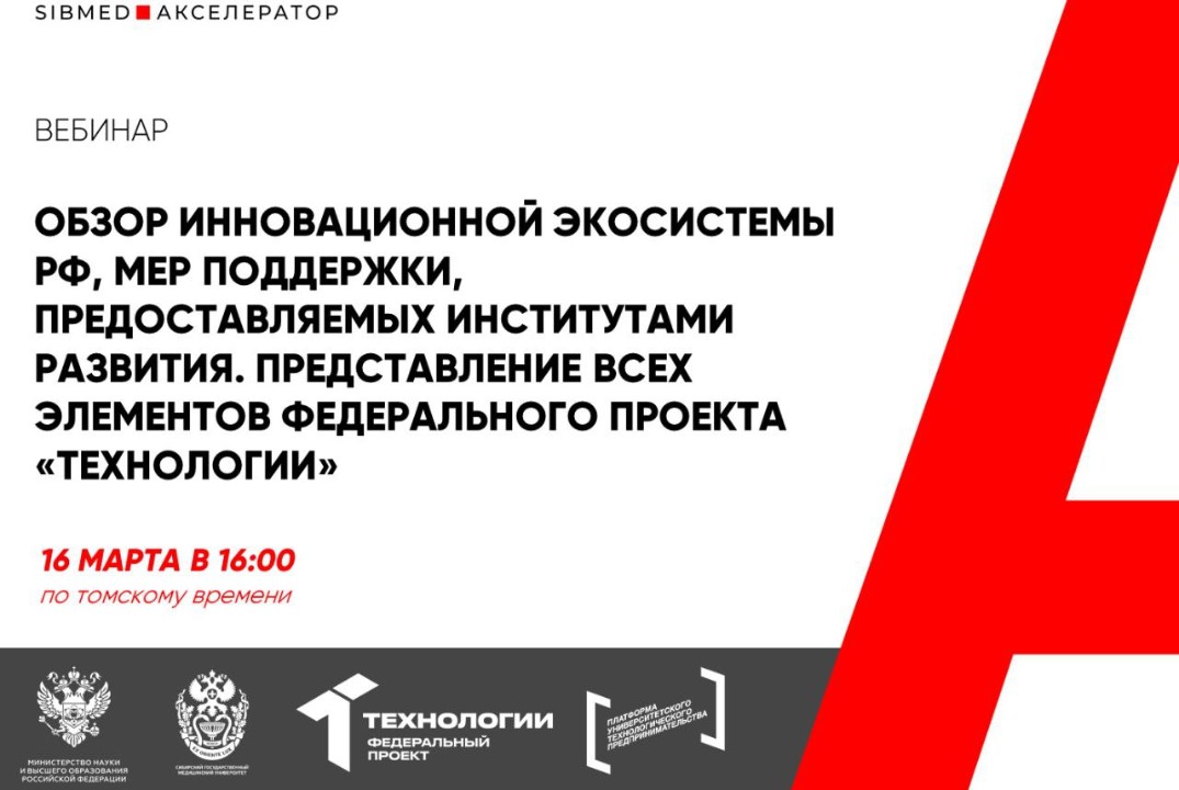 Обзор инновационной экосистемы РФ, мер поддержки, предоставляемых институтами развития. Представление всех элемен #АП