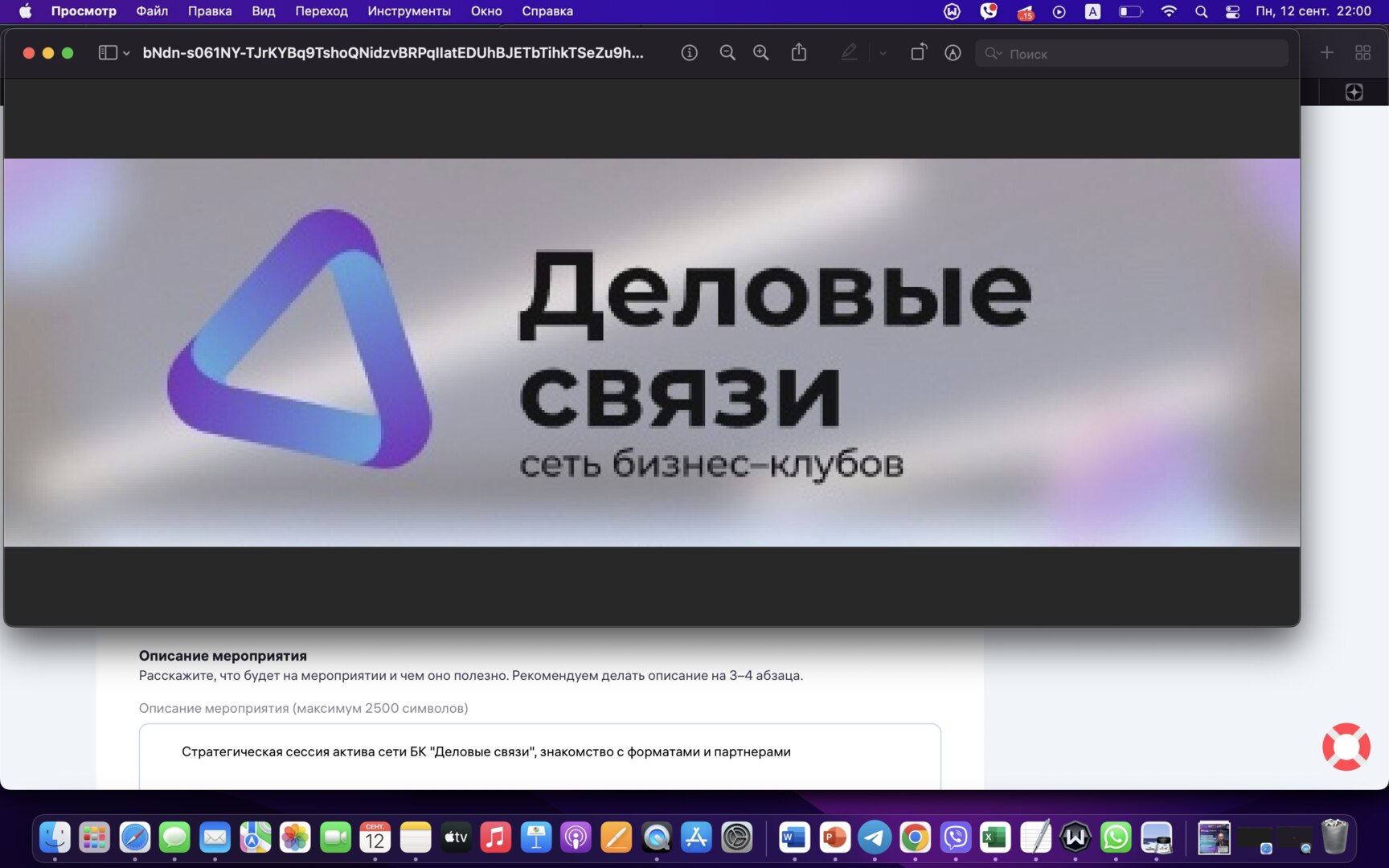 Стратсессия сети "Деловые связи"