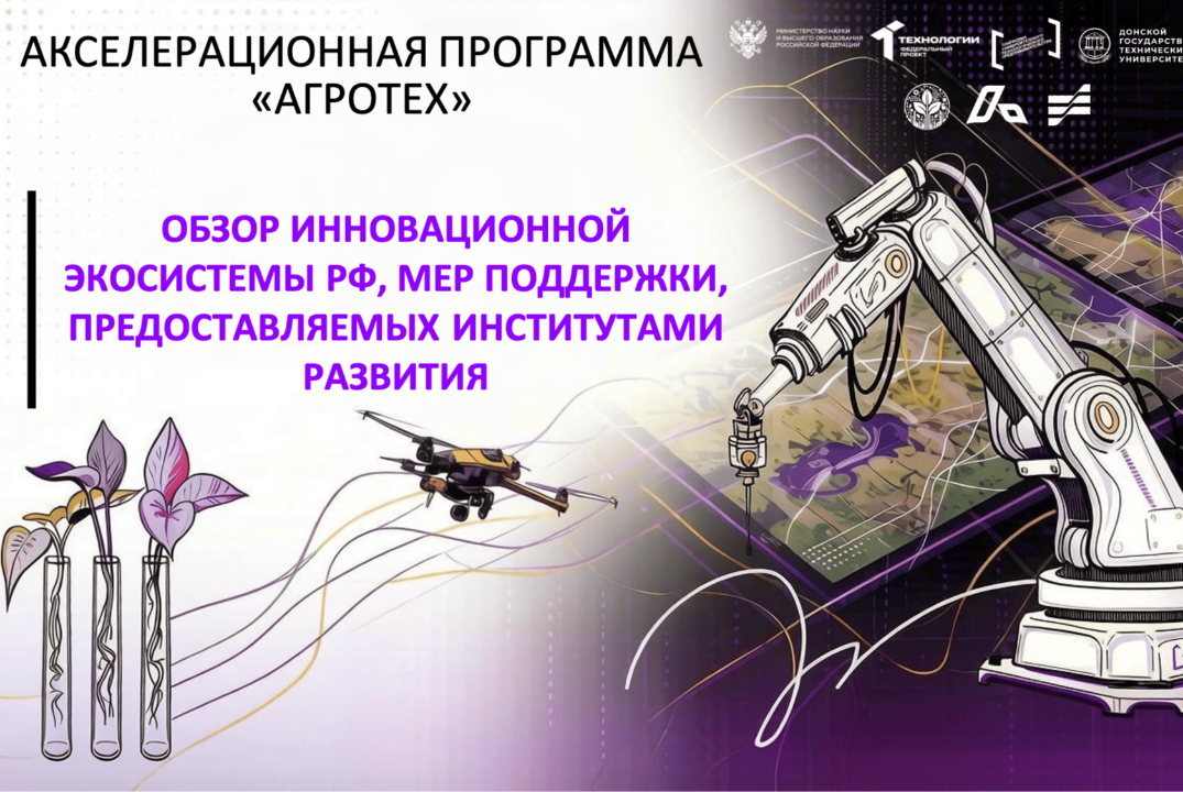 #АП Обзор инновационной экосистемы РФ, мер поддержки, предоставляемых институтами развития