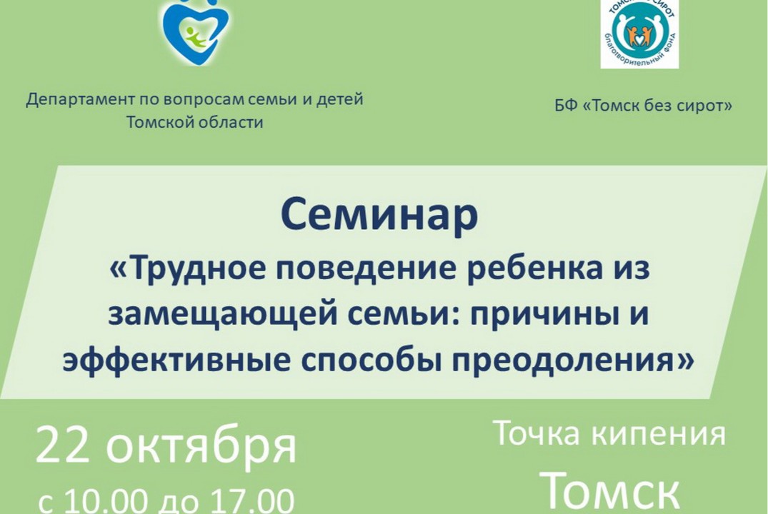 Семинар "Трудное поведение ребенка из замещающей семьи: п...
