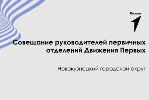 Совещание руководителей первичных отделений Движения Перв...