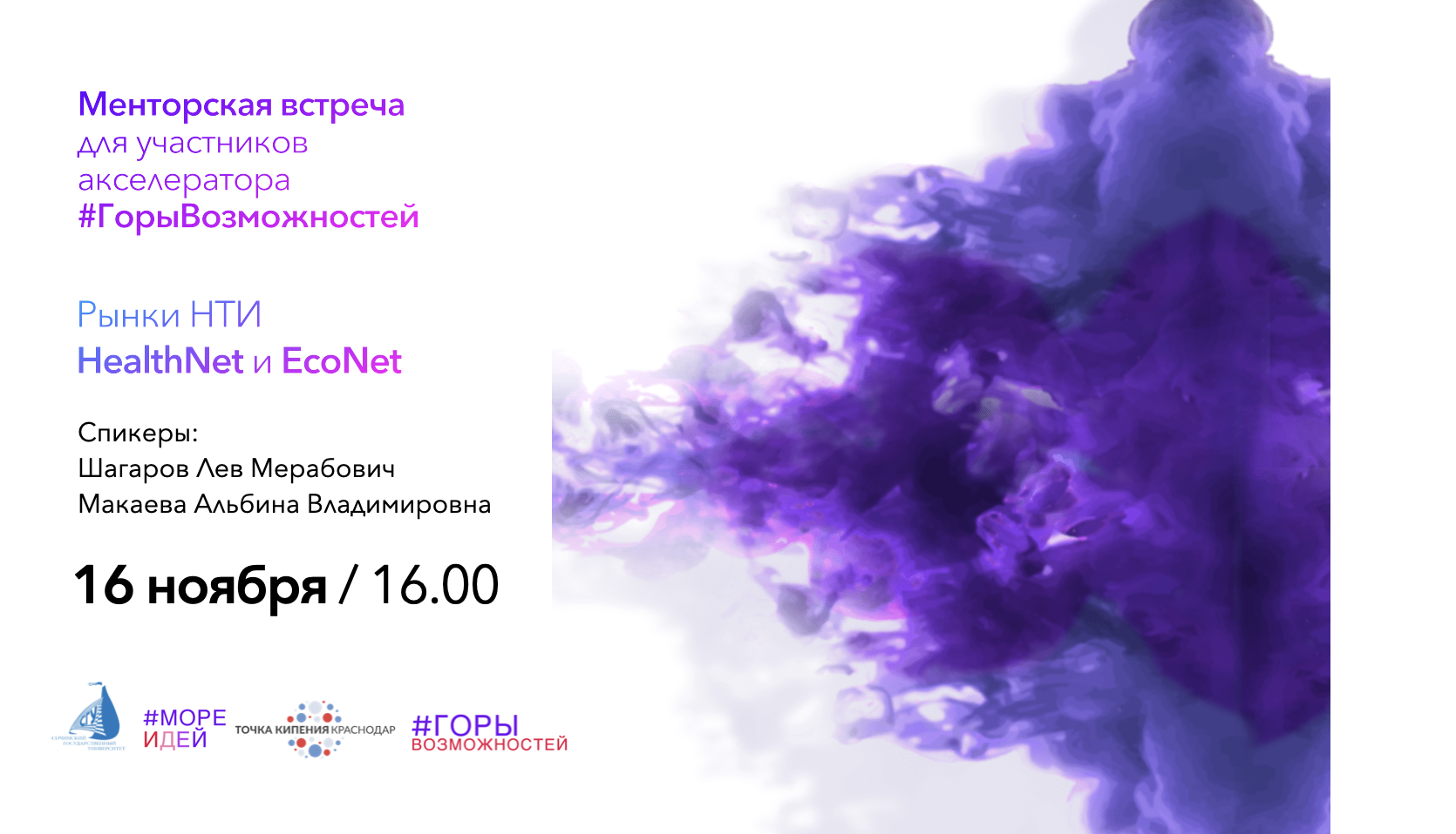 Менторская встреча - Рынки НТИ: HealthNet и EcoNet