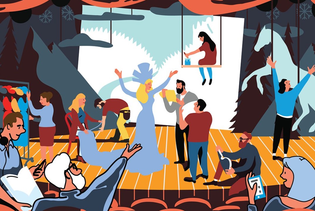 Массовые этюды: опыт взаимодействия