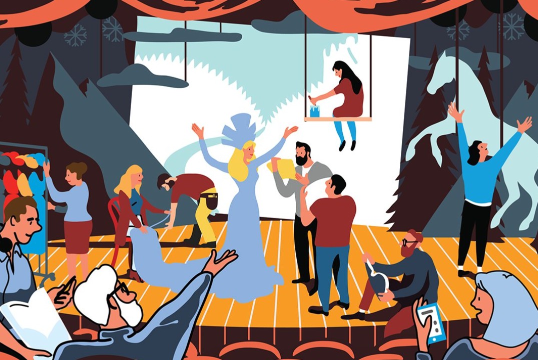 Массовые этюды: опыт взаимодействия