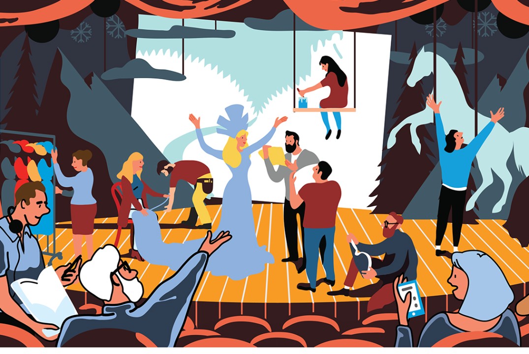 Массовые этюды: опыт взаимодействия