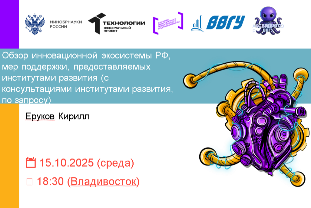 Обзор инновационной экосистемы РФ, мер поддержки, предост...