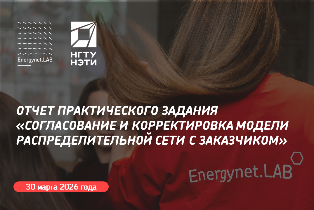 Energynet.Lab НГТУ - Отчет ПЗ "Согласование и корректировка модели распределительной сети с заказчиком"