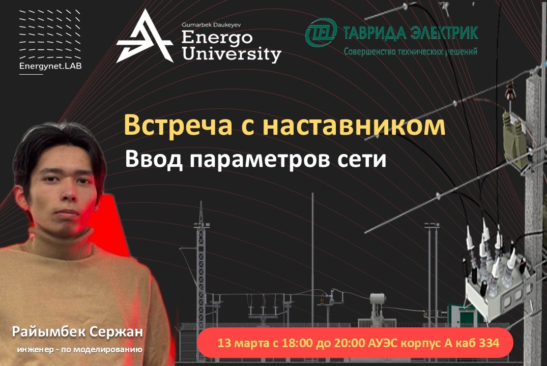 "Energynet.Lab АУЭС - Ввод параметров сети