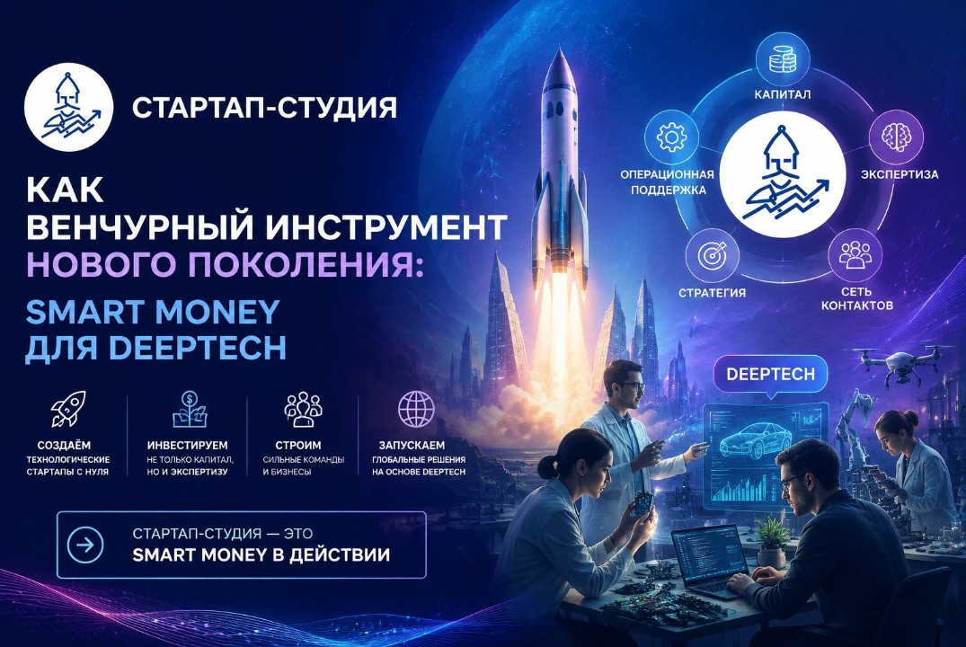 Лекция "Стартап-студия как венчурный инструмент нового поколения: smart money для deeptech"