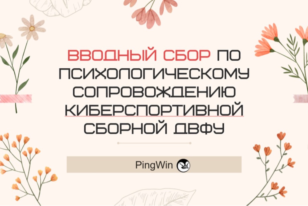 Вводный сбор по психологическому сопровождению киберспорт...