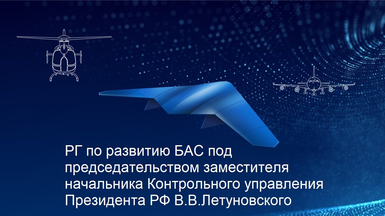 РГ по развитию БАС под председательством заместителя начальника Контрольного управления Президента РФ В.В.Летуновского