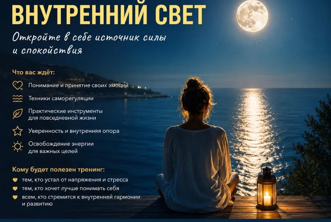 Психологический тренинг «Внутренней свет»: найдите ключ к самым важным вопросам