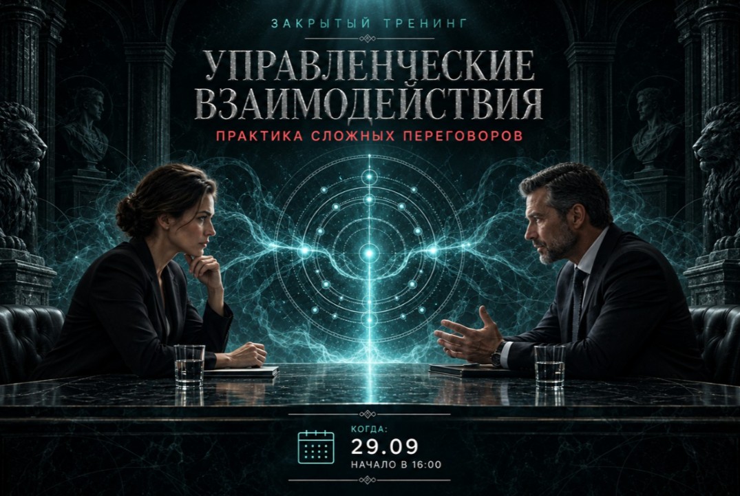 Закрытый тренинг «Управленческие взаимодействия: практика сложных переговоров»
