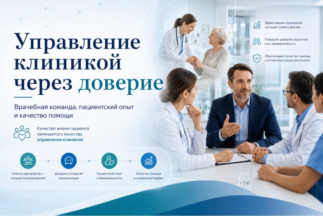 Управление клиникой через доверие: врачебная команда, пациентский опыт и качество помощи